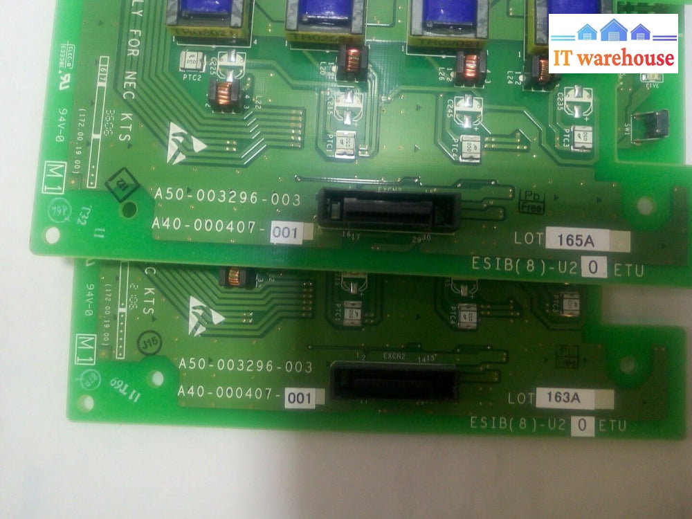 - 2x   NEC Electra Elite IPK A50-003296-003 ESIB(8)-U20 ETU Station Card
