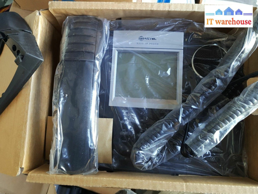 - 2X New In Box Mitel 5235 Ip Appliance 50004310 Voip Lcd Phone With Stand
