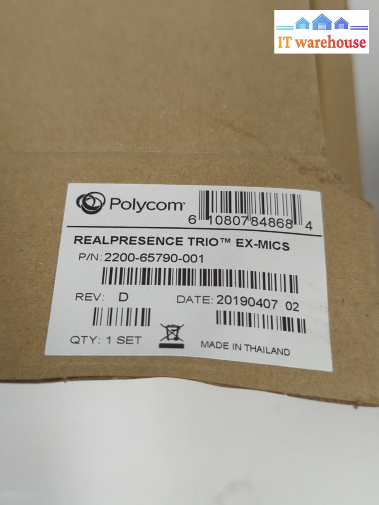 2x New Polycom 2201-69085-001 RealPresence Trio Expansion Microphone 2200-65790-