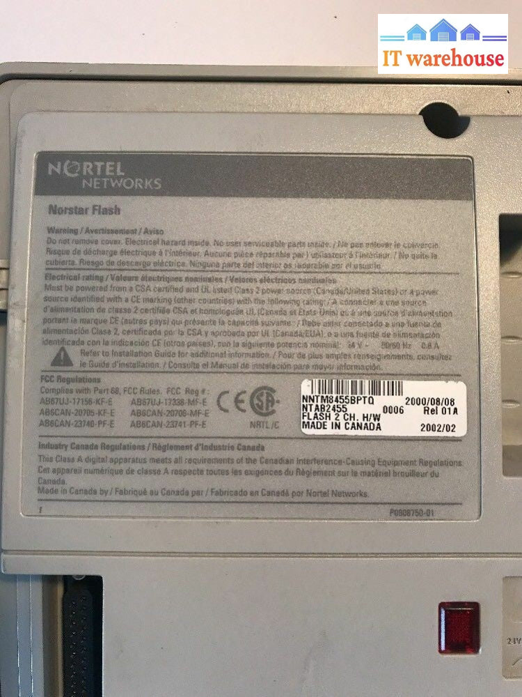 * 2x Nortel Norstar StarTalk Flash 2 Channel Voicemail System NTAB2455 