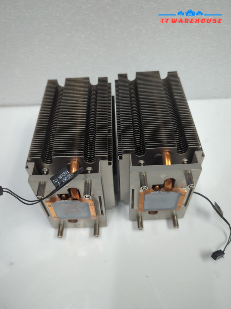 2x Original Apple 593-0601 Mac Pro A1186 CPU Heatsink Fan Cooler  -