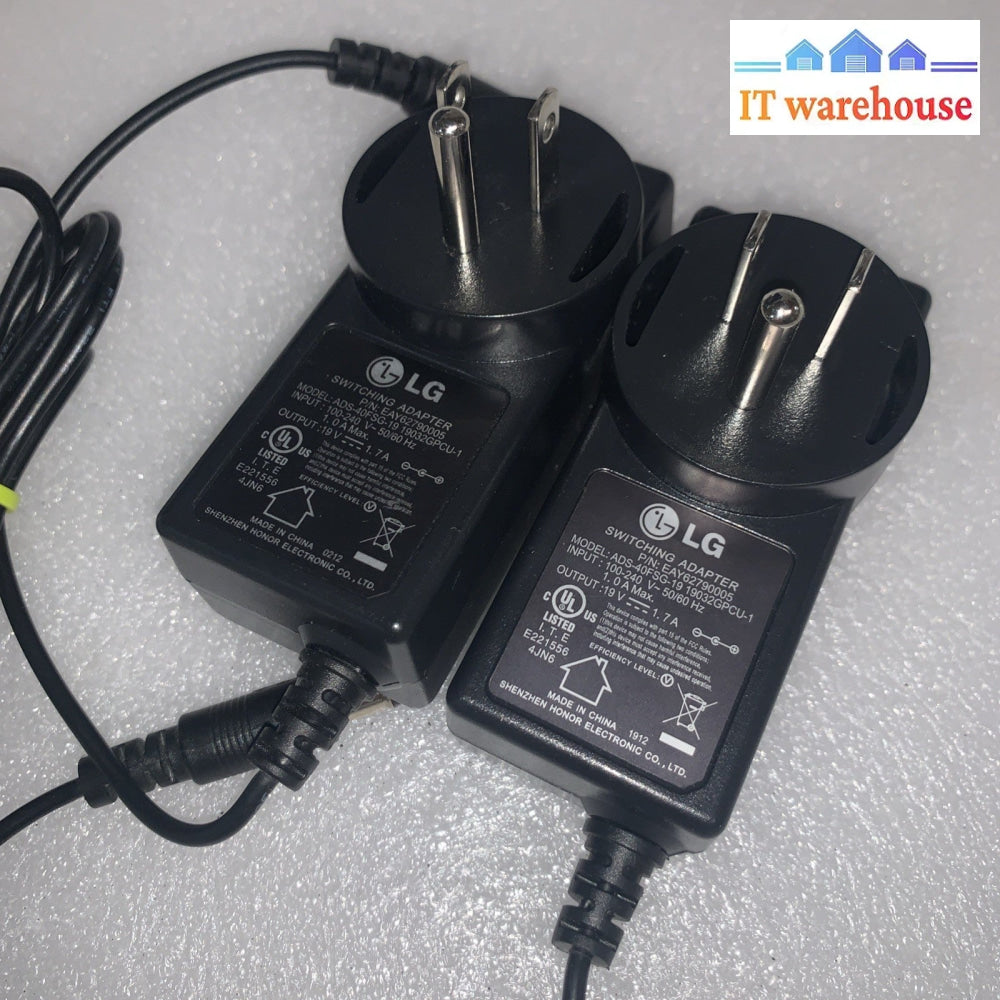2x  Original LG 19V 1.7A AC Adapter Charger Power Supply EAY62790005