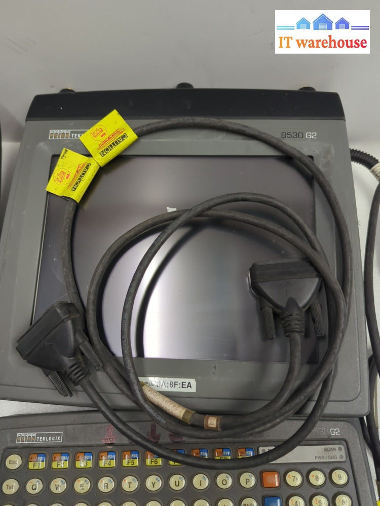 2x Psion Teklogix 8530 G2 Vehicle Mounted Computer w/ Keyboard + Cable (Read)