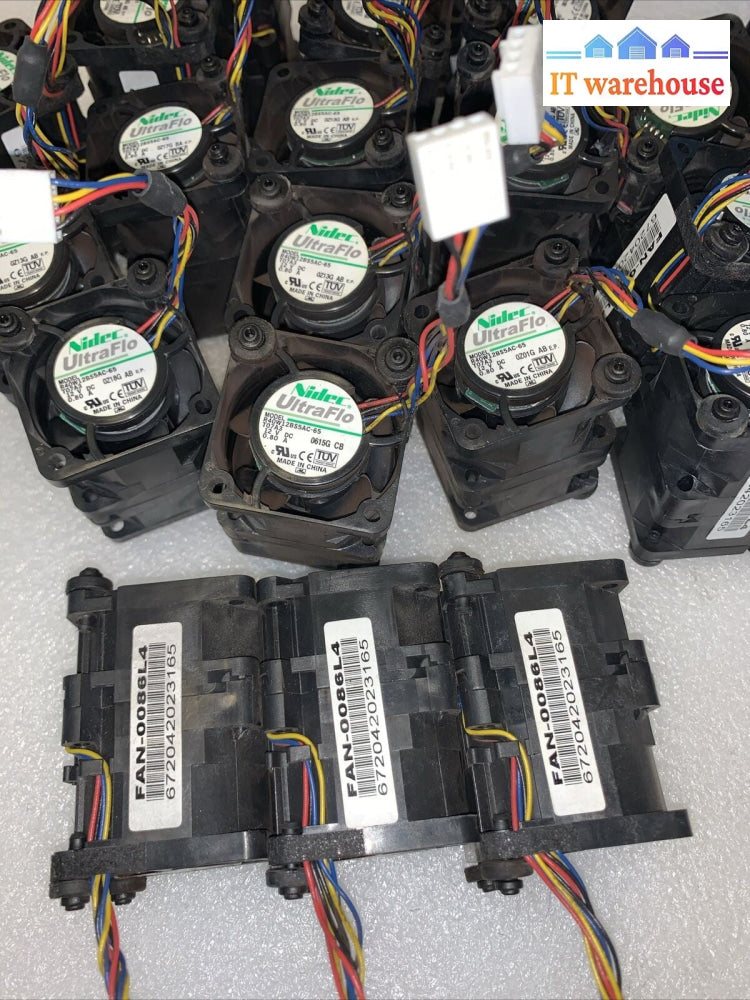 (2x) R40W12BS5AC-65 SuperMicro UltraFlo 12V 0.8A 1U Cooling Fan FAN-0086L4
