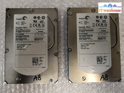 2x Seagate 3.5" 73GB 15K RPM SAS HDD ST373455SS 0GY581 @