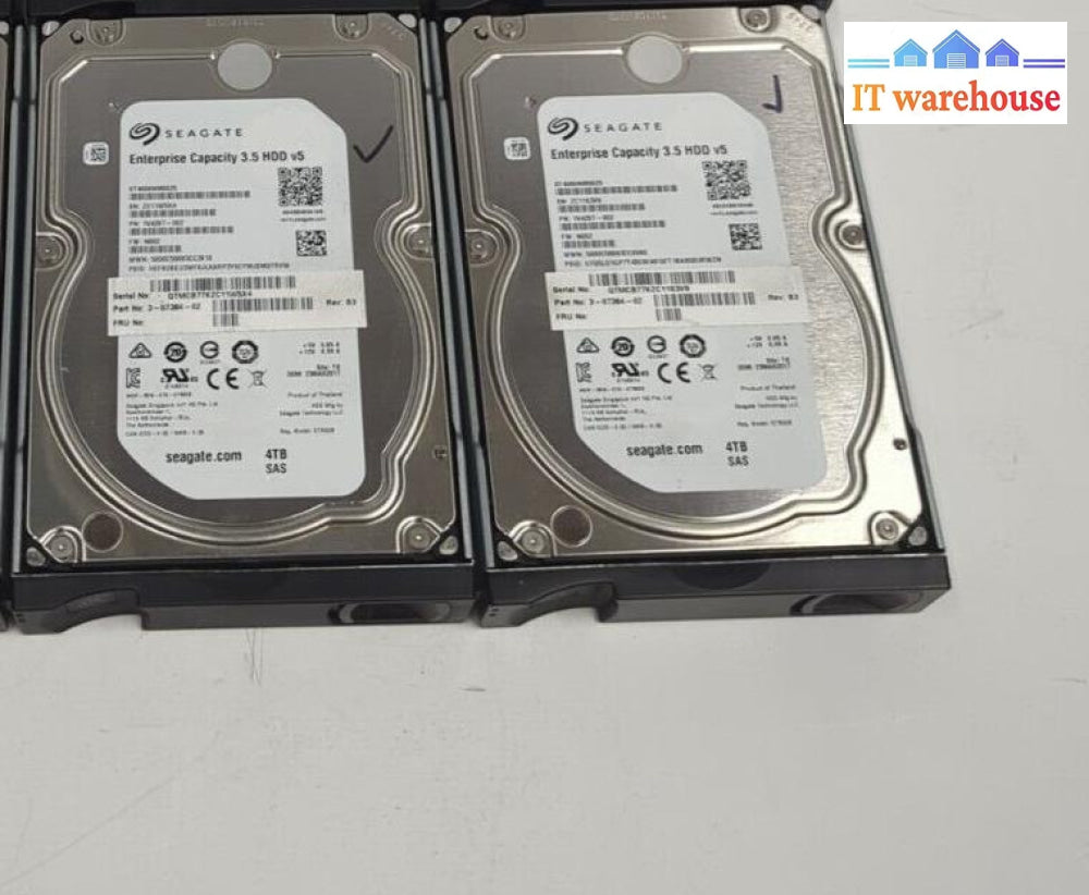 2x SEAGATE ST4000NM0025 1V4207 4TB 3.5’’ SAS ENTERPRISE HDD W/Caddy Tested