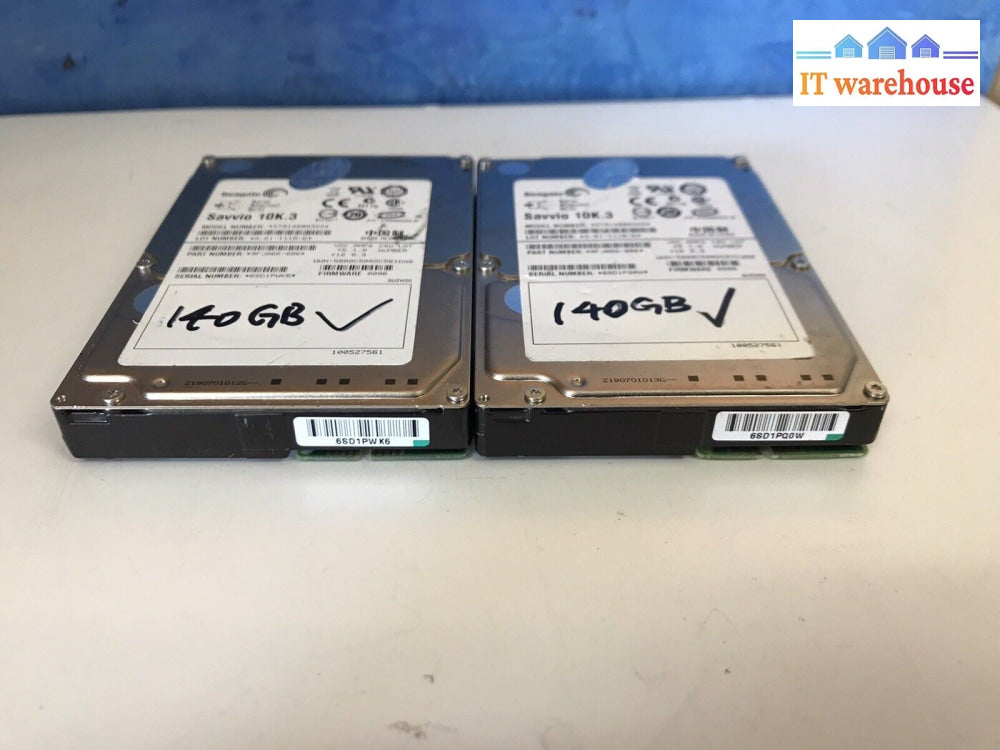 ~ 2x Seagate ST9146803SS SAVVIO 10K 2.5” 140GB SAS HDD