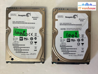 2x Seagate ST9500423AS Momentus 500GB 7200RPM SATA 2.5" Hard Drive 9RT143-285 ~