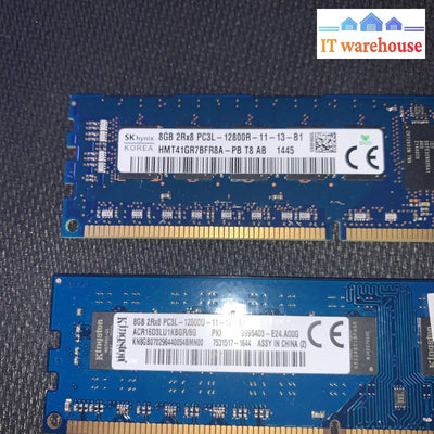 2x   SK HYNIX 8GB 2Rx8 PC3L-12800R-11-13-B1 HMT41GR7BFR8A RAM Server Memory