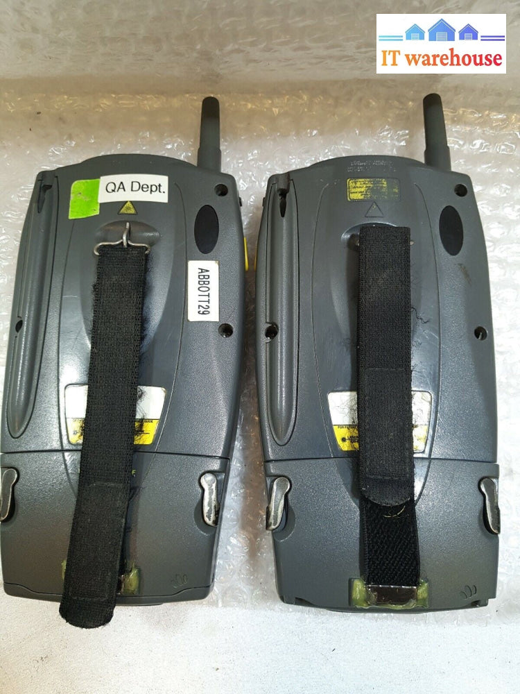 - 2x SYMBOL HANDHELD BARCODE SCANNER  SPT1733 WITH BATTERY (NO POWER,AS IS)