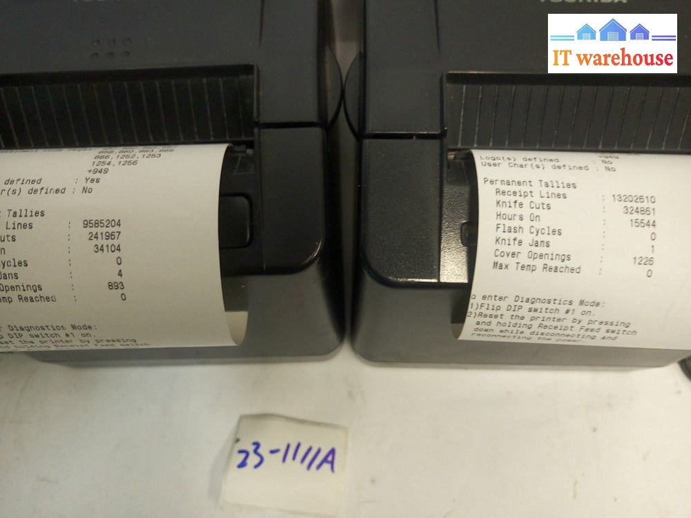 - 2x TOSHIBA TRST-A10-SC1-QM-R Printer (RS232/USB)  W/Power USB 2-IN-1 CABLE