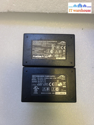 - 2x Ubiquiti GP-B240-100 24V 1A POE Injector  I. T. E. Power Supply 
