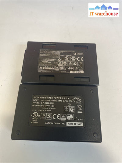 2X Ubiquiti Gp-D480 & H480 Ac/Dc Power Over Ethernet Injector 48V 0.5A 24W