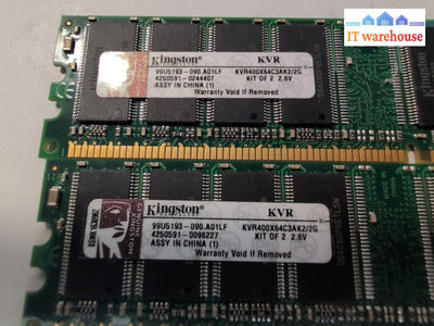 (2x1GB) Kingston 2GB  KVR400X64C3AK2/2G  PC3200 400Mhz DDR1 desktop Memory RAM -