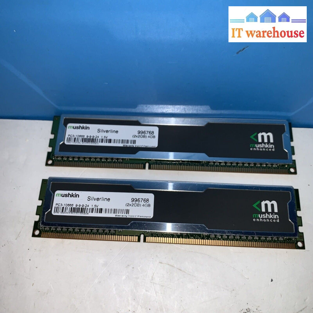 2X2GB = 4GB mushkin  Silverline  996768  PC3-106689-9-9-24 1.5V desktop memory
