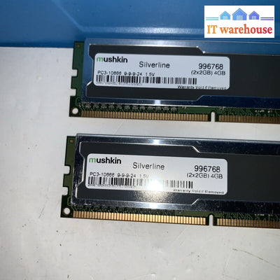 2X2GB = 4GB mushkin  Silverline  996768  PC3-106689-9-9-24 1.5V desktop memory