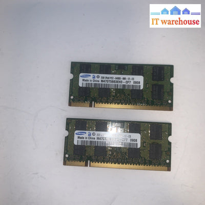 2x2Gb=4GB Samsung M470T5663EH3-CF7 800Mhz PC2-6400 DDR2 SODIMM laptop memory RAM