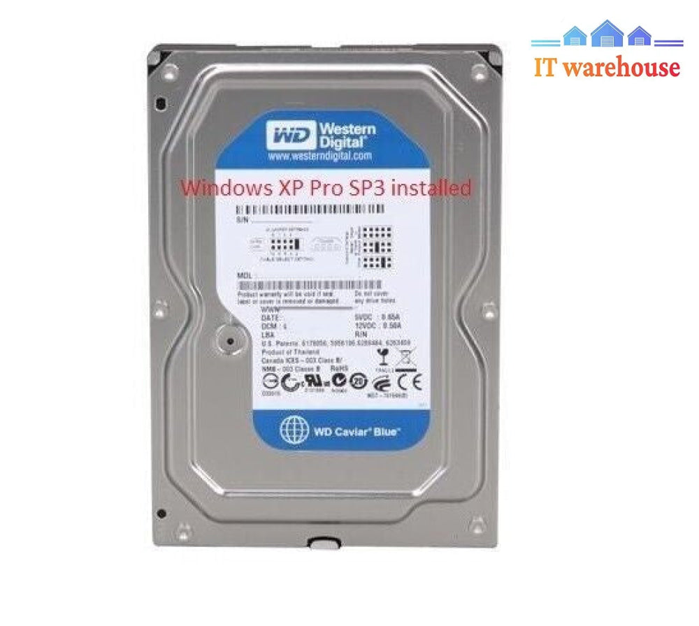 3.5'' SATA Hard drive w/ Windows XP SP3 installed (1000 days lifetime remaining)