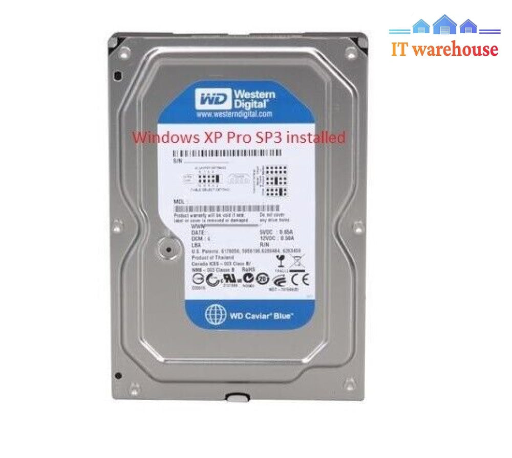 3.5’’ Sata Hard Drive W/ Windows Xp Sp3 Installed (1000 Days Lifetime Remaining)