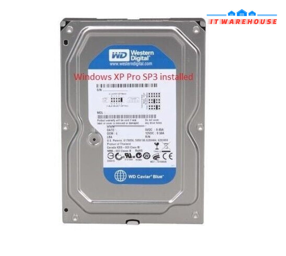 3.5'' SATA Hard drive w/ WinXP SP3 installed for Dell desktop (P2/P3/P4/DUO COR)