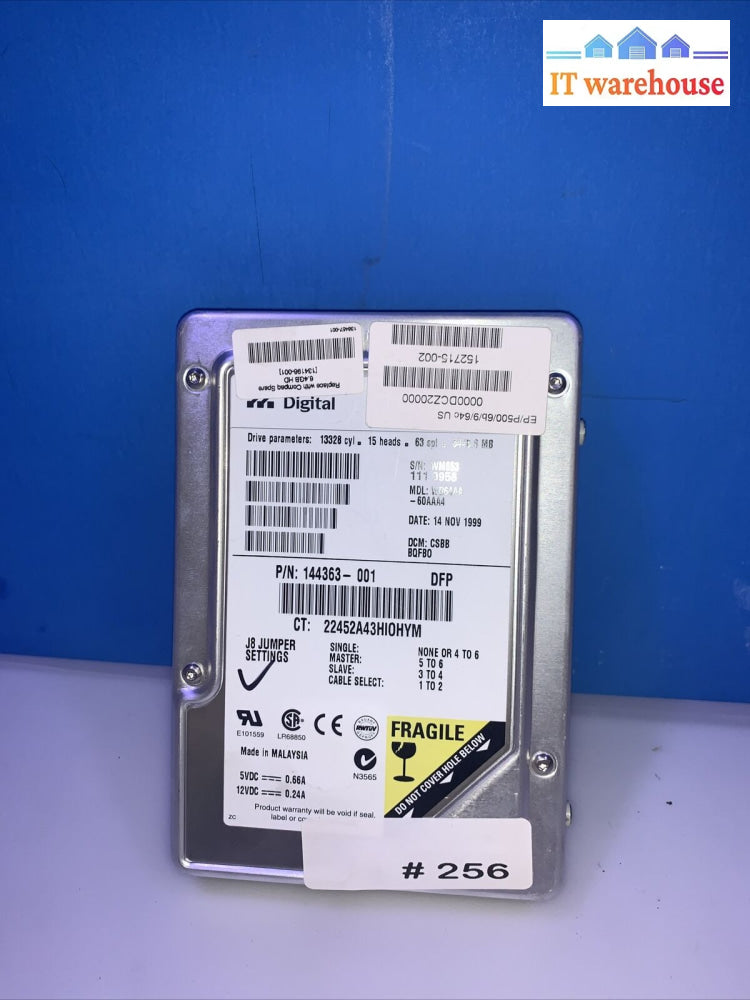 3.5’’ Western Digital Caviar 64Aa 144363-001 Ide Hard Disk Drive 6.4Gb