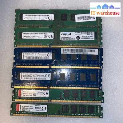 3 Pair =6x 8GB =48GB DDR3-1600 PC3-12800U Desktop RAM