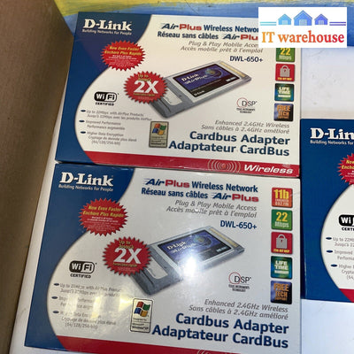 3 x  D-link AirPlus DWL-650+ 802.11b Wireless Adapter - Brand New PCMCIA