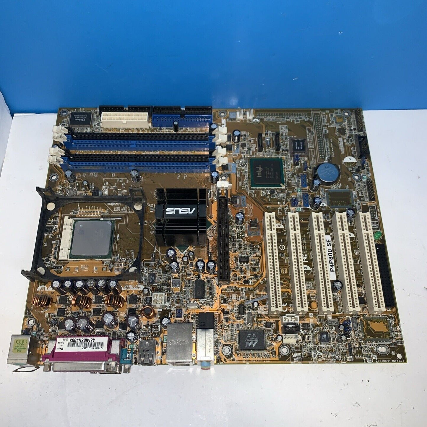 Vintage Asus P4P800 SE Socket 478 Motherboard ATX Intel P4 3.0GHZ
