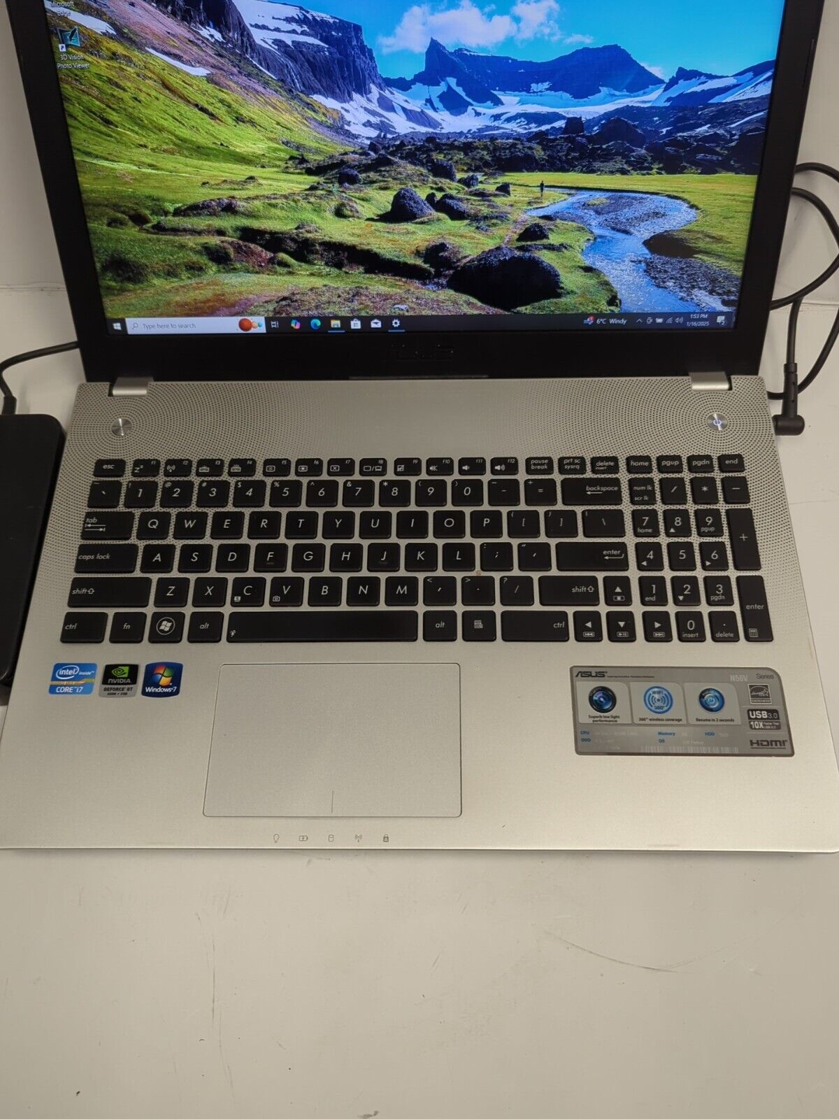 (GRADE A) ASUS N56V 15.6" Laptop Intel i7-3610QM CPU/16GB RAM/240GB SSD/Win 10 -