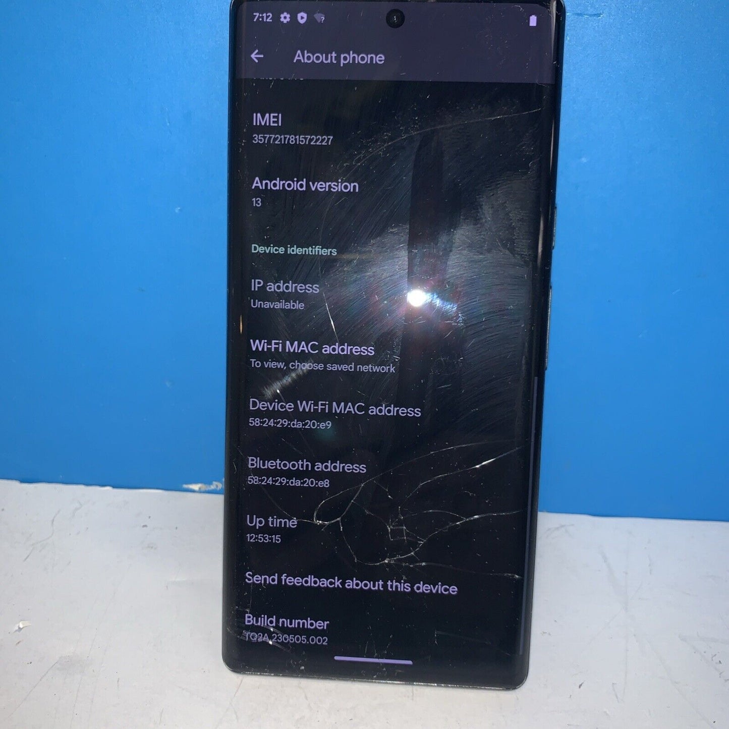 Google Pixel 6 Pro 128GB Unlocked - broken screen