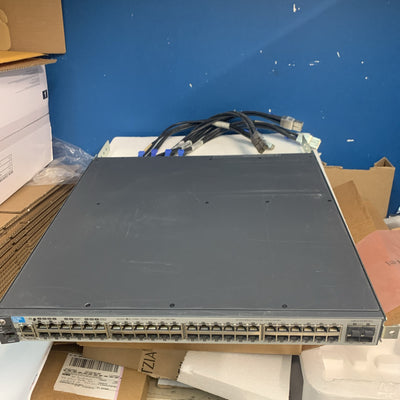 HP J9576A E3800-48G-4SFP+ 48 Ports Network Switch w/ Mount + Cables
