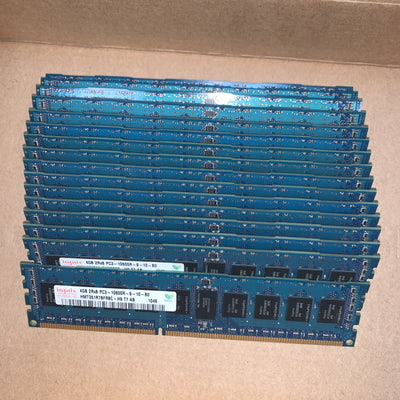 8GB Kit (2x 4GB) DDR3 hynix 2Rx8 PC3-10600R-9-10-B0 ECC  Server Memory
