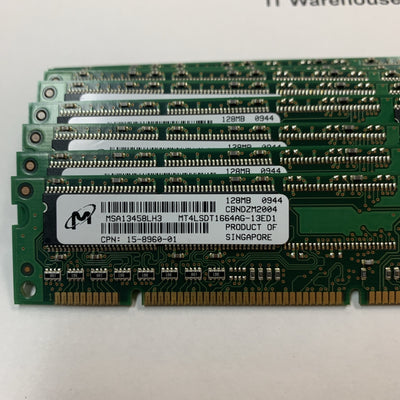 (1 x )  MICRON 128MB SDRAM PC133 CL3 16X16 4CHIPS 168PIN DIMM NON-ECC RAM MEMORY