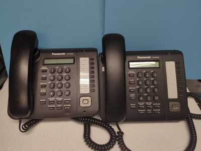 2x Panasonic KX-NT551 8-Button Black Digital Telephone Phones -