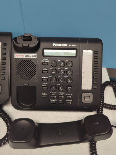 2x Panasonic KX-NT551 8-Button Black Digital Telephone Phones -