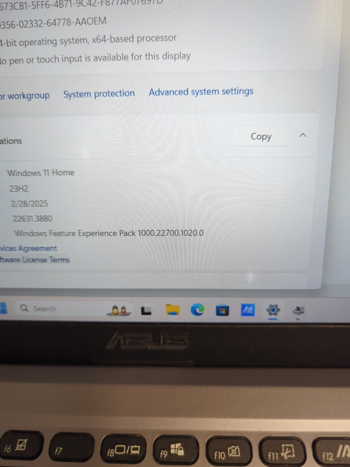 ASUS Vivobook X515J 15.6" LAPTOP  i3-1005G1 CPU/8GB Ram/256GB SSD/Win11 (*Read)-