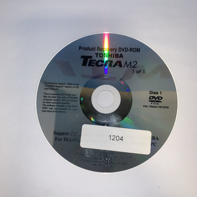 Operating System Windows  Recovery CD for Toshiba Tecra M2