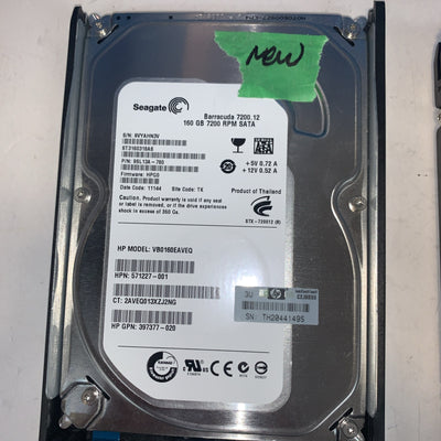 New ~ Lot Of 2 HP ST3160318AS. VBO160EAVEQ 9SL13A-780 HPGO 11144 Tk Hard Drive