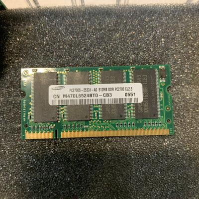 SAMSUNGPC2700S -25331-A0 512MB DDR PC270 M470L6524BT0–CB3
