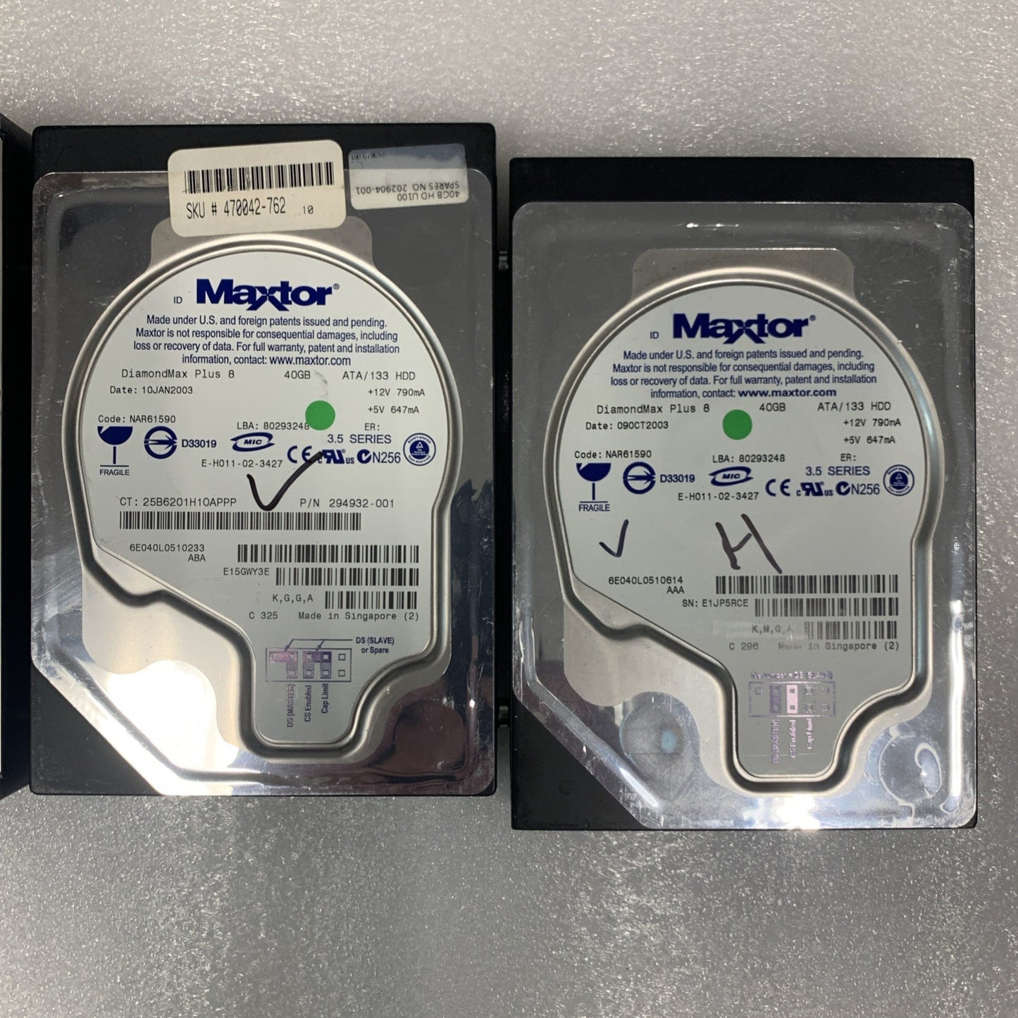Lot of 4 Desktop IDE hard drives