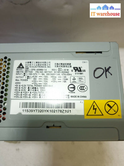 - 39Y7321 39Y7320 Dps-400Mb-1 Ibm X206M X3200 Thinkserver Power Supply