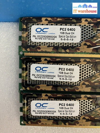 ~ (3x 1GB) OCZ Special Edition DDR2 Memory 1GB Kit PC2-6400 800MHz OCZ2SOE8002GK