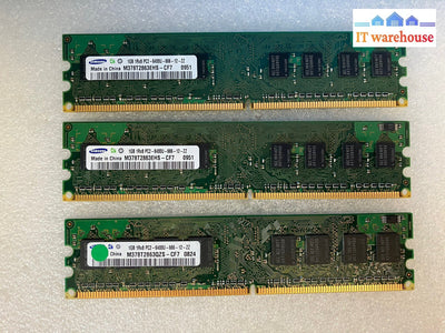 ~ (3x 1GB) Samsung 1GB 1Rx8 PC2-6400U-666-12-ZZ M378T2863 CF7 Desktop Memory RAM