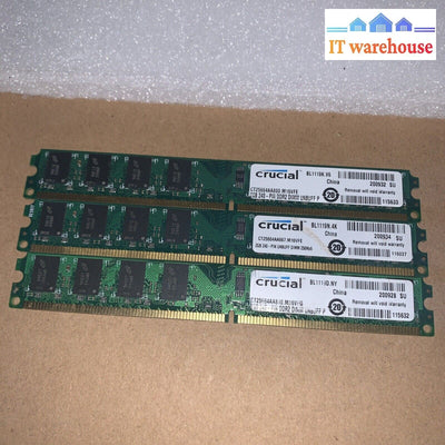 3x 2GB crucial 240-PIN UNBUFF DIMM 256Mx6 desktop memory
