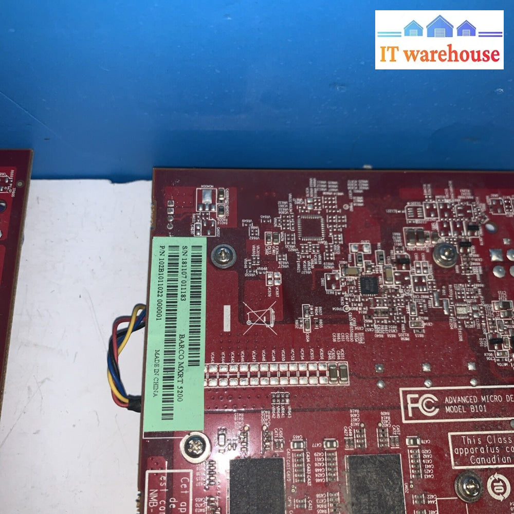 (3x) Barco ATI FireGL MXRT 5200 512MB GDDR4 2-DVI Full Video Card 102B1011021