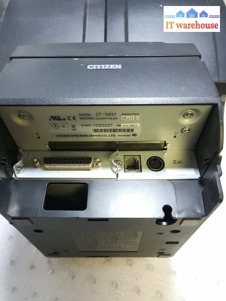 - 3x Citizen CT-S851 Thermal Serial POS Printer (AS IS, NO ADAPTER, NO CUTTER)
