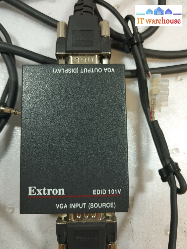 - 3x Extron EDID 101V EDID emulators with VGA extension cables 