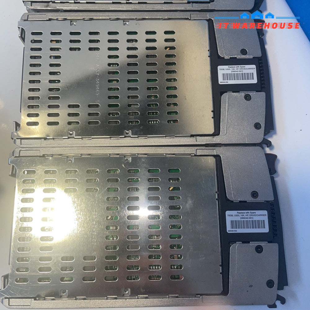 3x    HP 72.8GB, 10k RPM, 3.5 in. Ultra320 SCSI server HDD with 289042-001 caddy