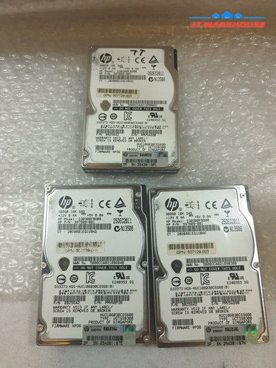 - 3x  HP EG0300FBDBR 300GB 10K SAS 2.5" Hard Drive 0B25642 597609-001 Tested