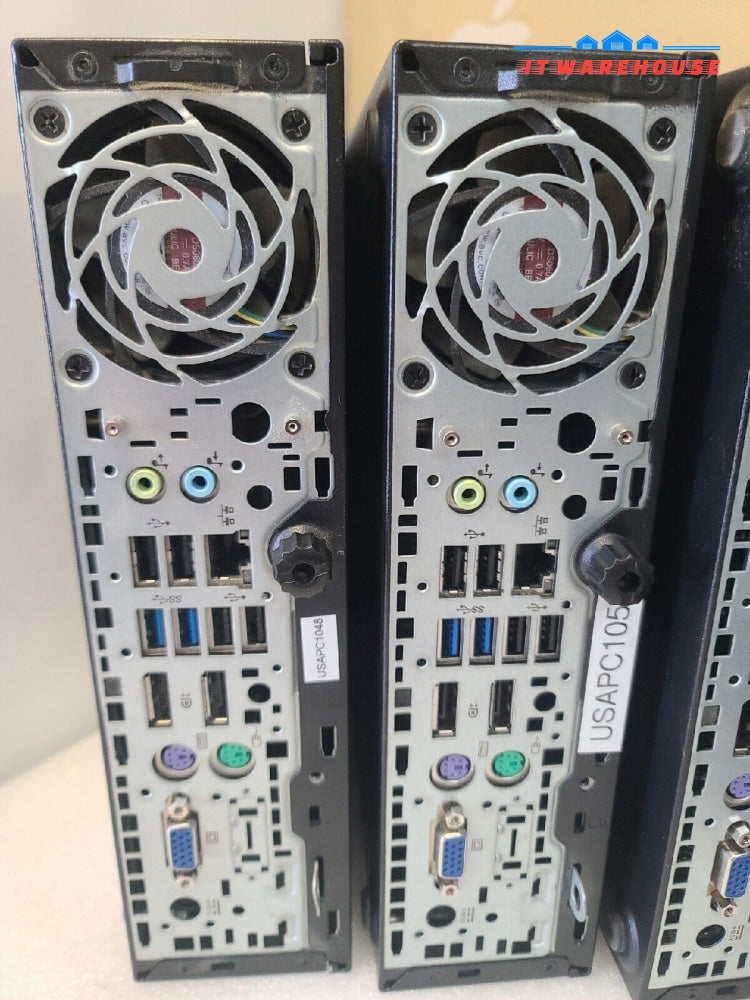 - 3x HP EliteDesk 800 G1 USDT PC W/i5-4590s/8GB RAM/120GB SSD/ Win 10/AC Adapter